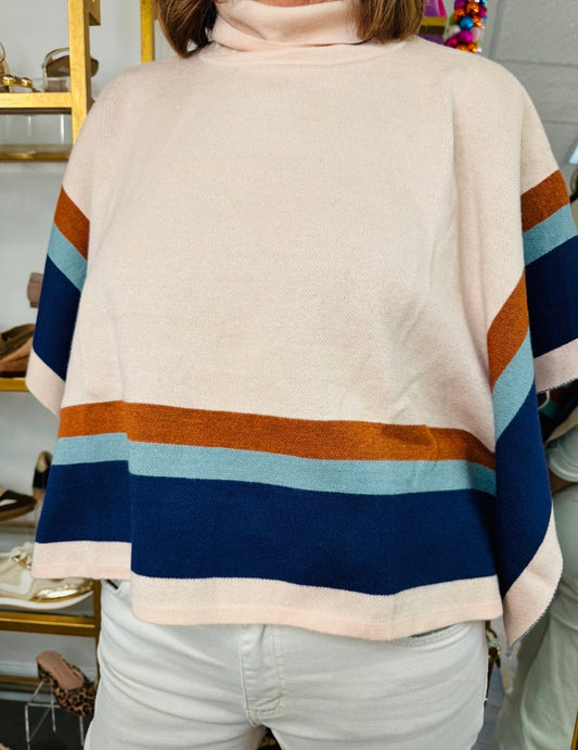 The Carry Colorblock Poncho