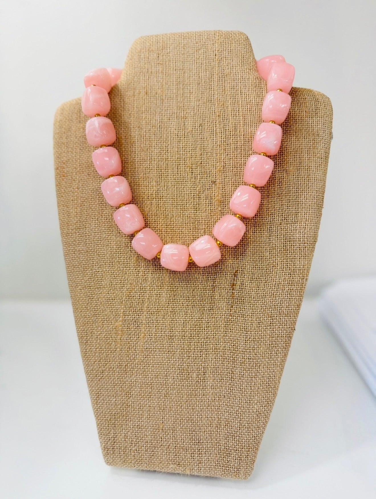 HD/ The Bonnie Beaded Necklace/ Light Pink