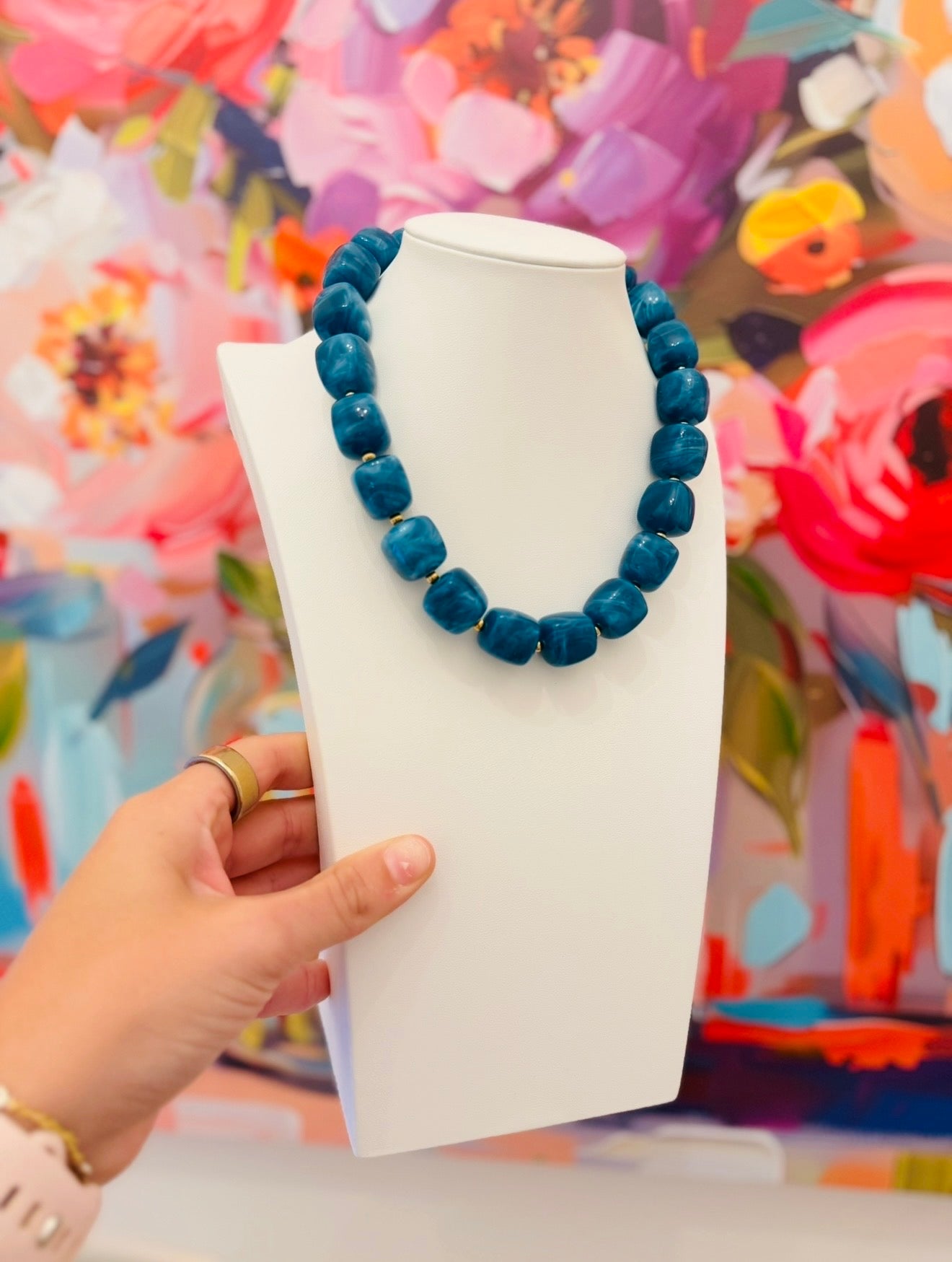 HD/ The Bonnie Beaded Necklace/ Teal