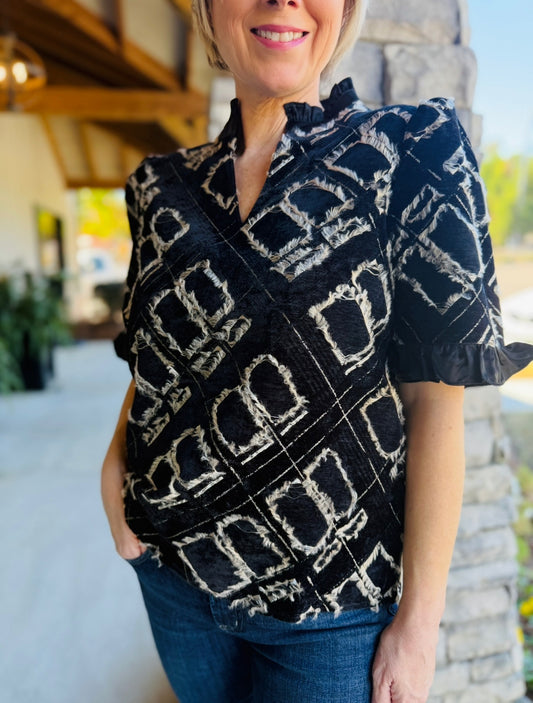 The Brandi Burn Out Blouse