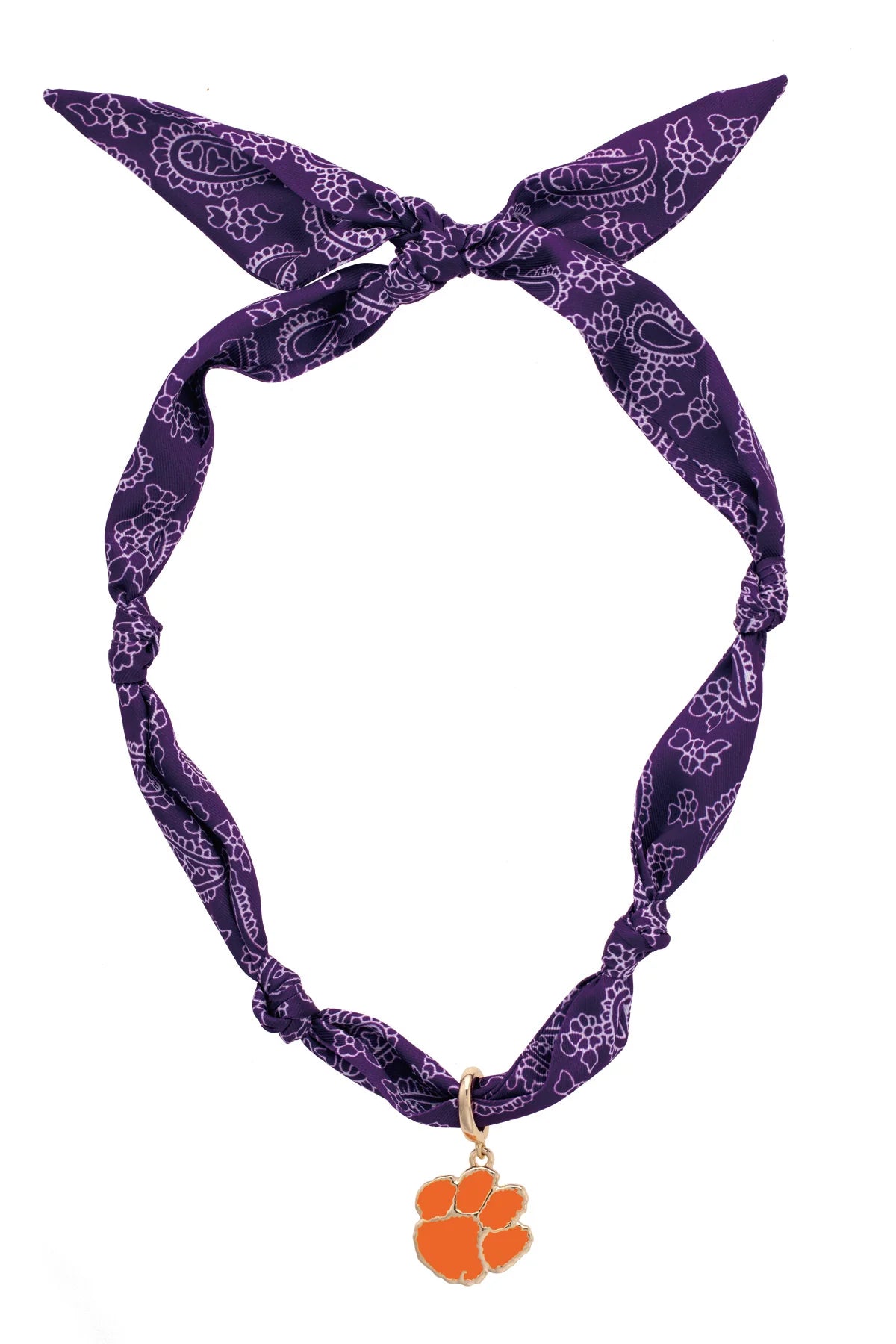Clemson Tigers Logo Bandana Scarf Necklace