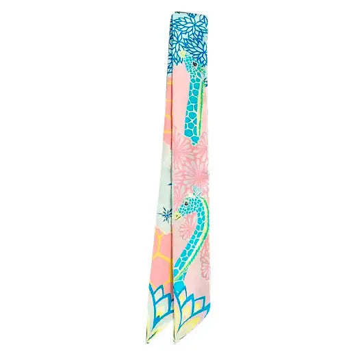 The Knotted Light Pink and Turquoise Scarf