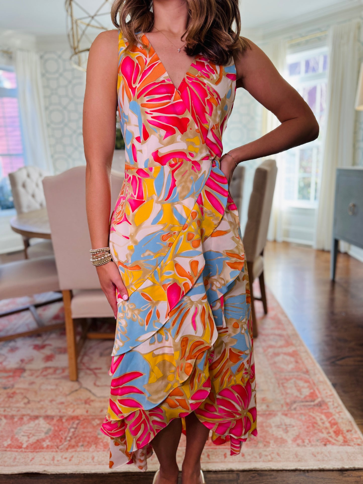 Jade/ Island Breeze Wrap Dress
