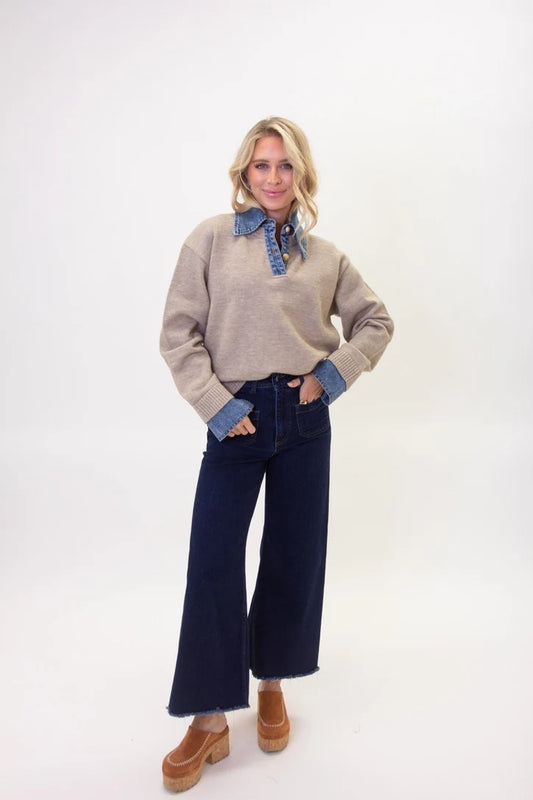 Karlie/ The Darlin' Denim Novelty Sweater
