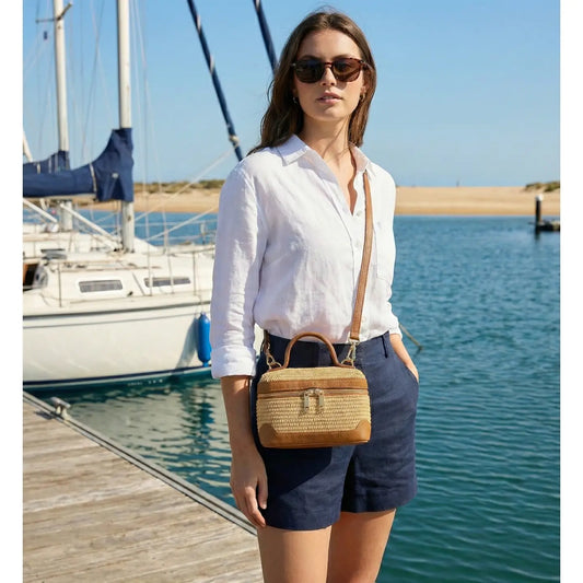 The Wendie Woven Bag/ Camel