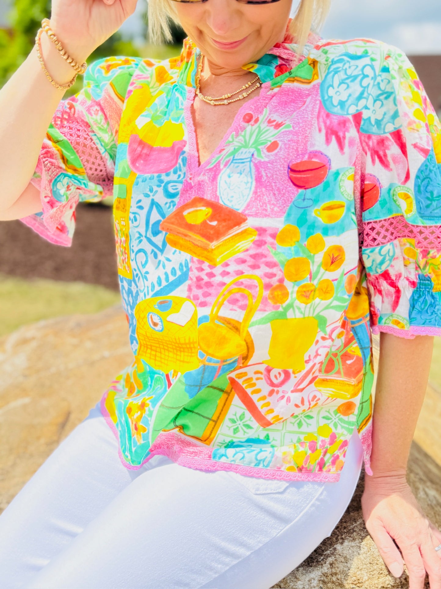 Alden Adair/ Lottie Top/ Van Gogh/ FINAL SALE