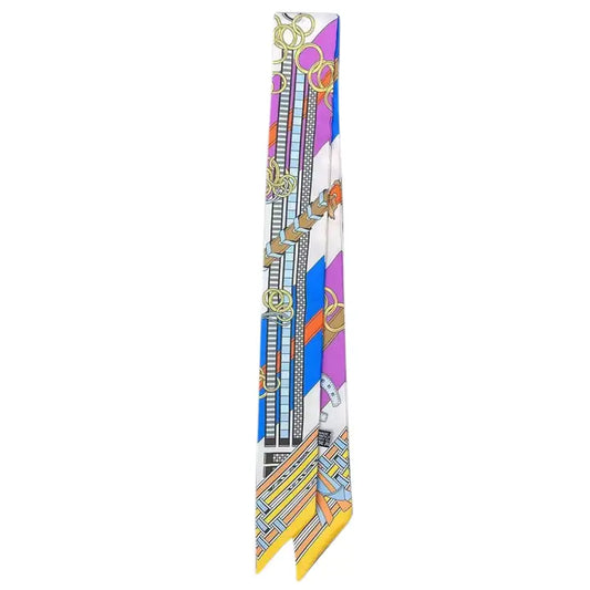 The Knotted Multi Color Chain Scarf Bandana