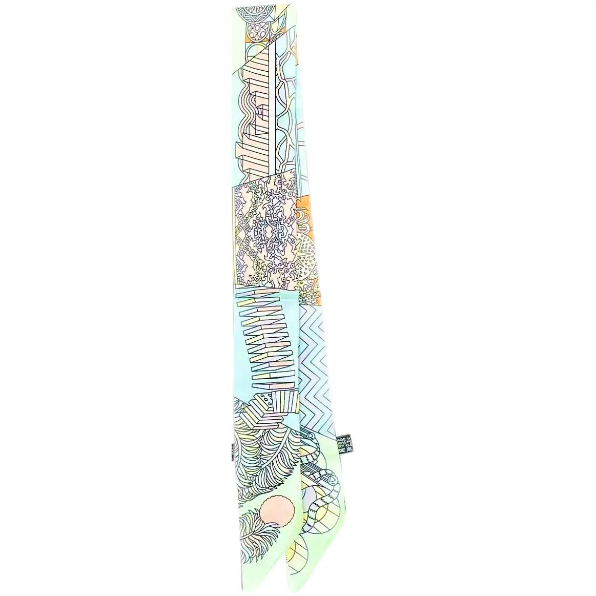 The Knotted Pastel Blue and Green Scarf