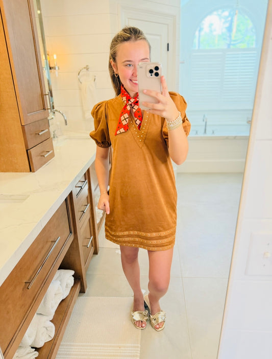 Emily McCarthy/ Hampton Mini Dress/ Brown Sugar