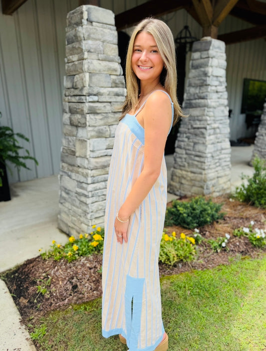 The Coastal Stripe Midi