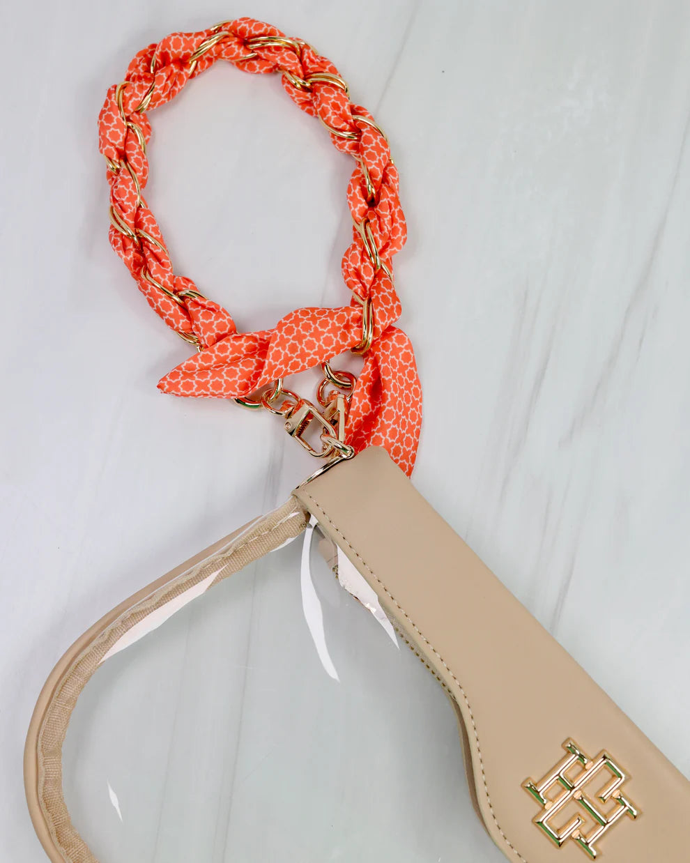 The Serafina Scarf Purse Chain/ Orange