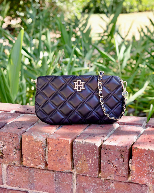 The Livi Quilted Crossbody/ Black DQ