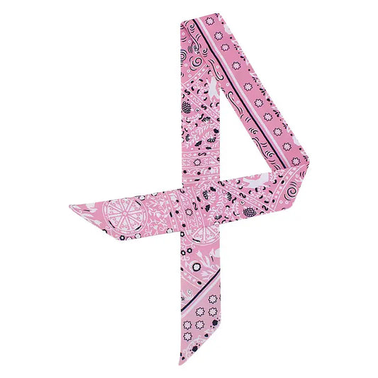 The Knotted Pink Bandana Scarf