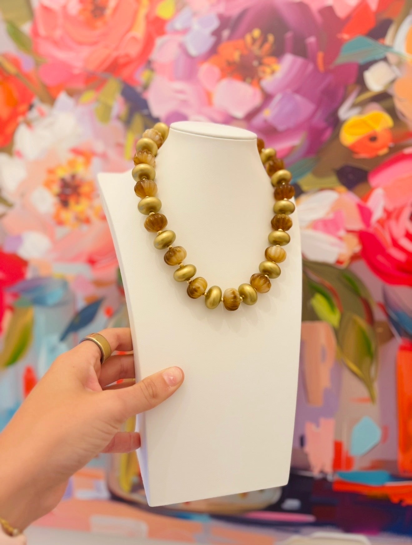 HD/ The Aryn Assorted Necklace/ Brown + Gold