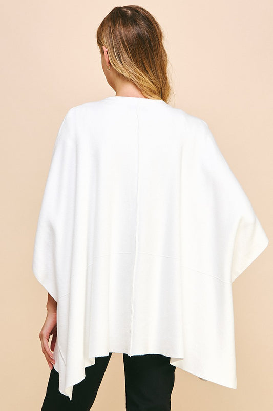The Side Button Sweater Cape