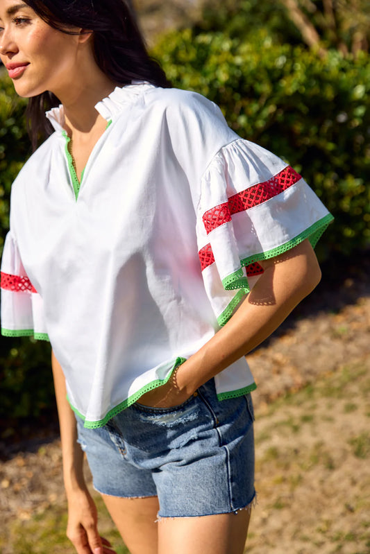 Alden Adair/ June Top/ Bright White/ FINAL SALE