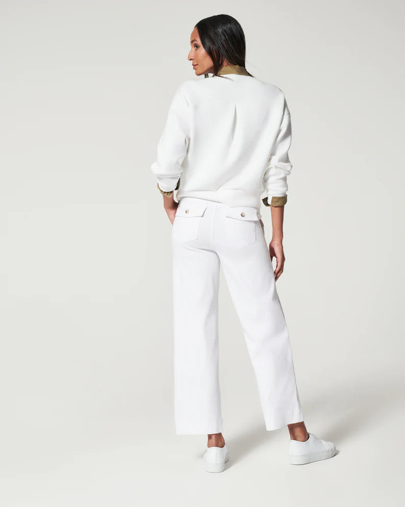 SPANX/ Stretch Twill Cropped Wide Leg