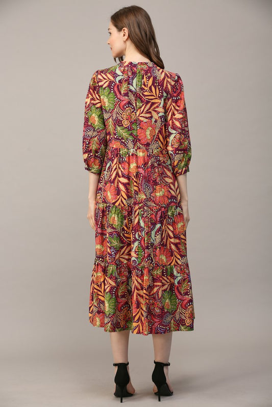 The Balli Burgundy Dress/ FINAL SALE