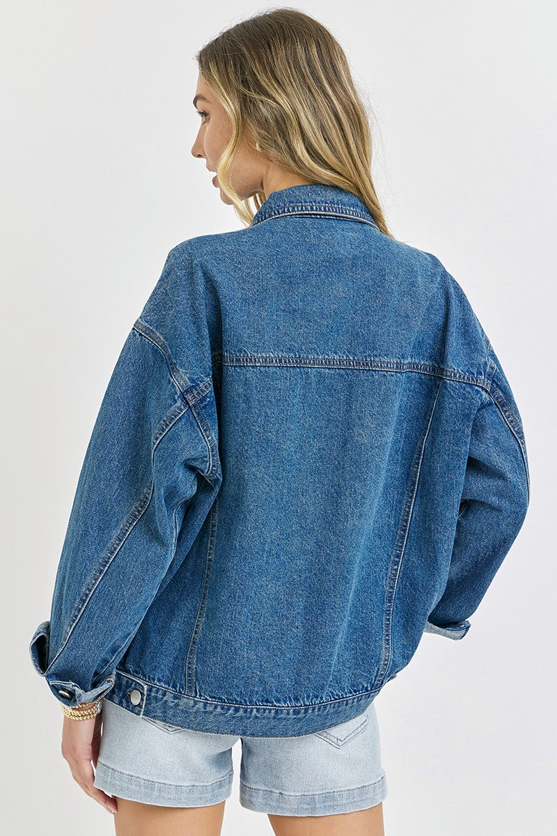 Risen/ Oversized Regular Denim Jacket