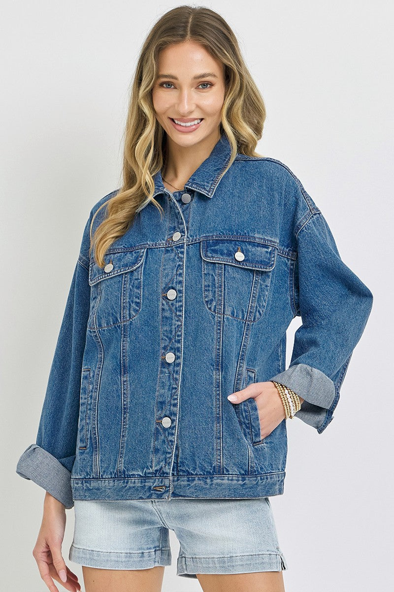 Risen/ Oversized Regular Denim Jacket