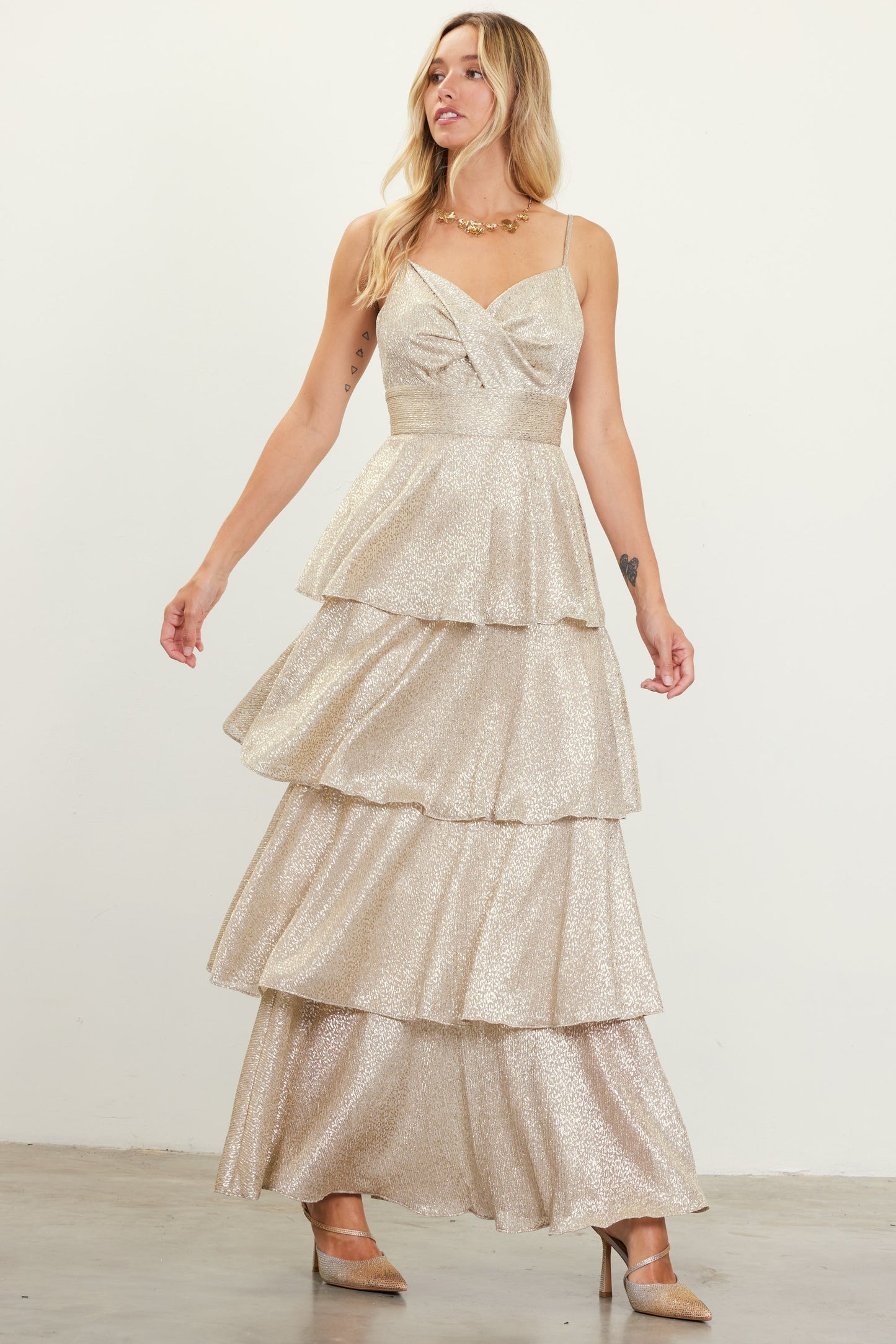 The Lolli Lurex Maxi Dress/ FINAL SALE