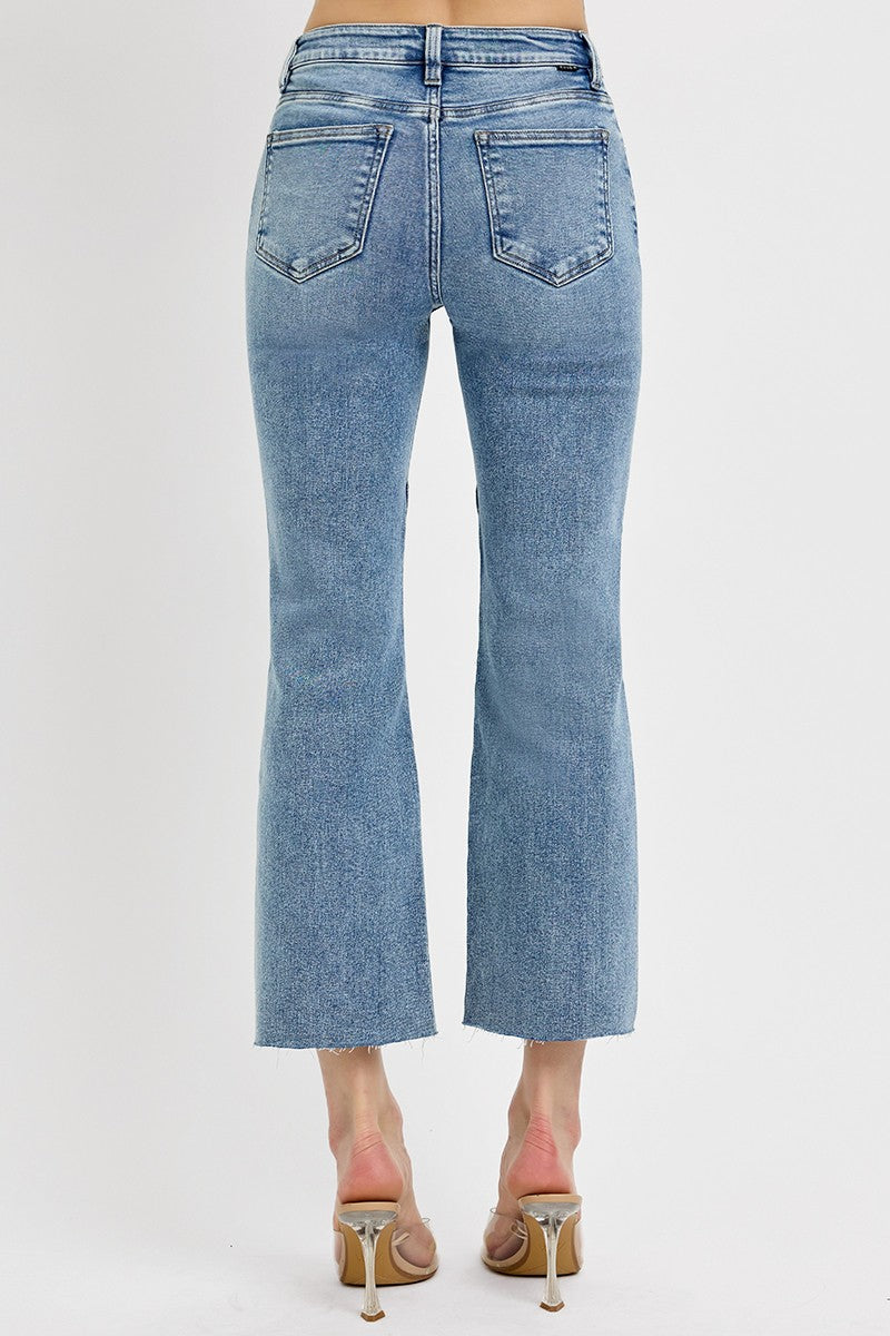 Risen/ MR Crop Flare Seam Jeans