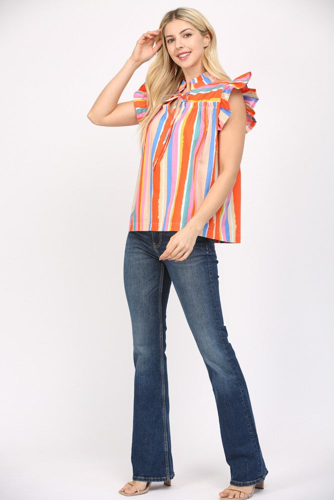The Sonnie Striped Top/ FINAL SALE