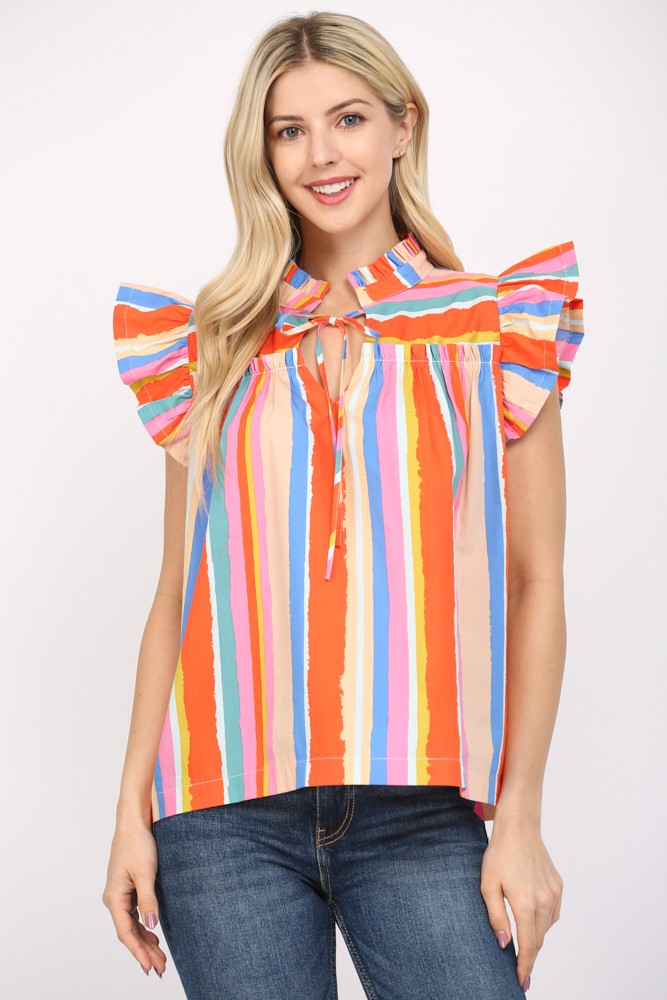 The Sonnie Striped Top/ FINAL SALE