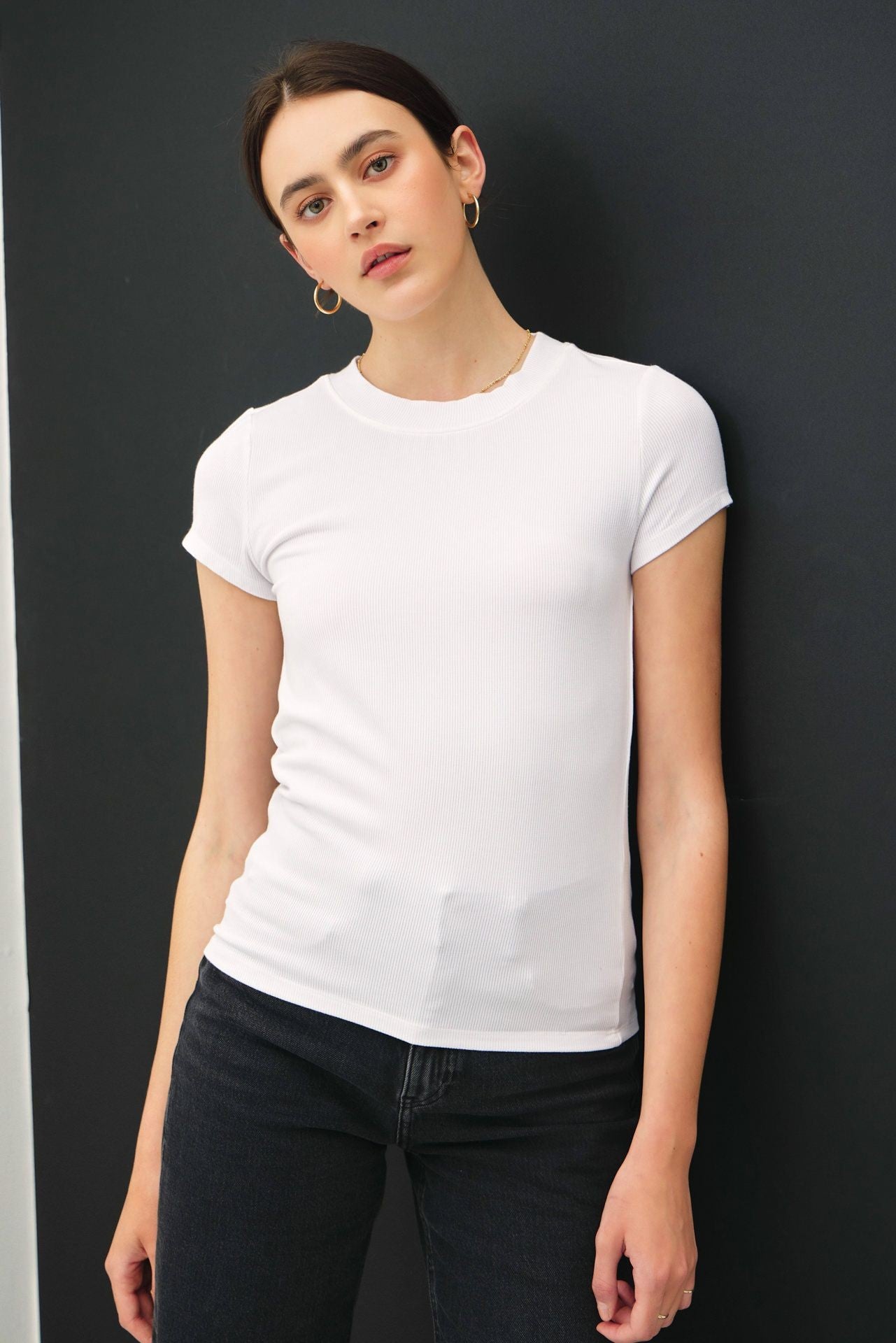 The Classic Ribbed Crew Tee
