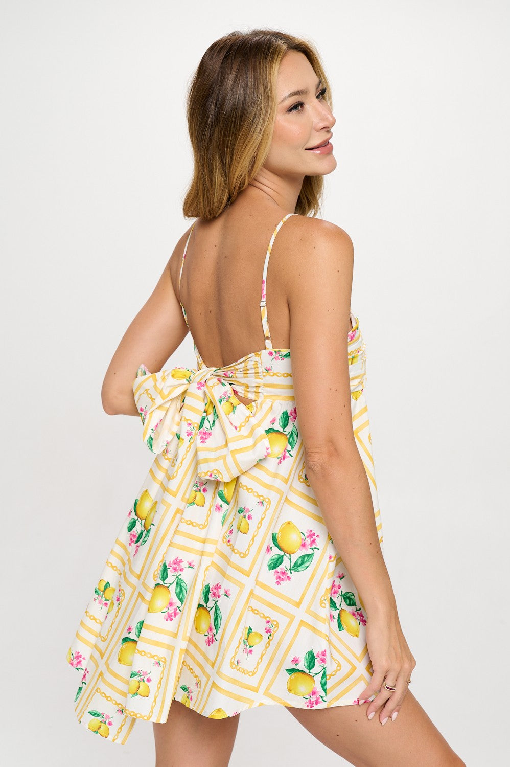 The Santorini Citrus Mini Dress/ FINAL SALE