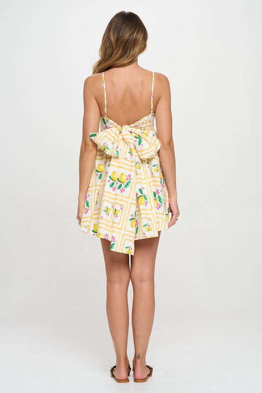 The Santorini Citrus Mini Dress/ FINAL SALE