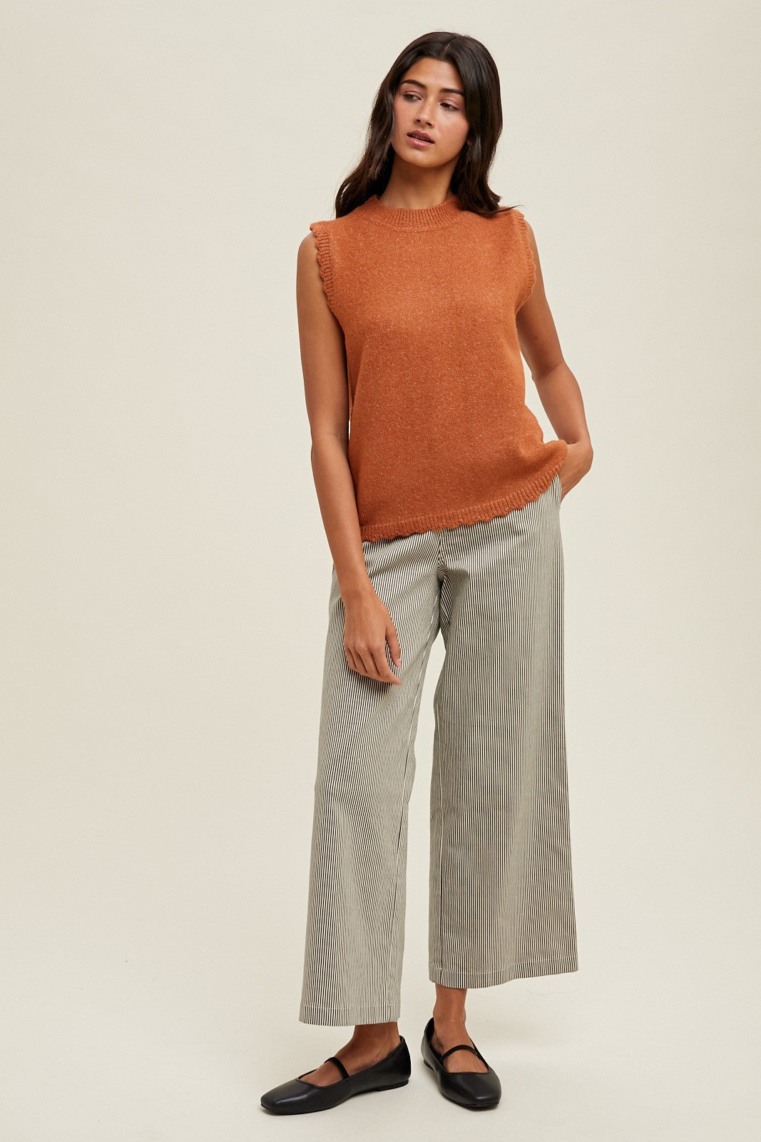 The Siva Scalloped Sweater