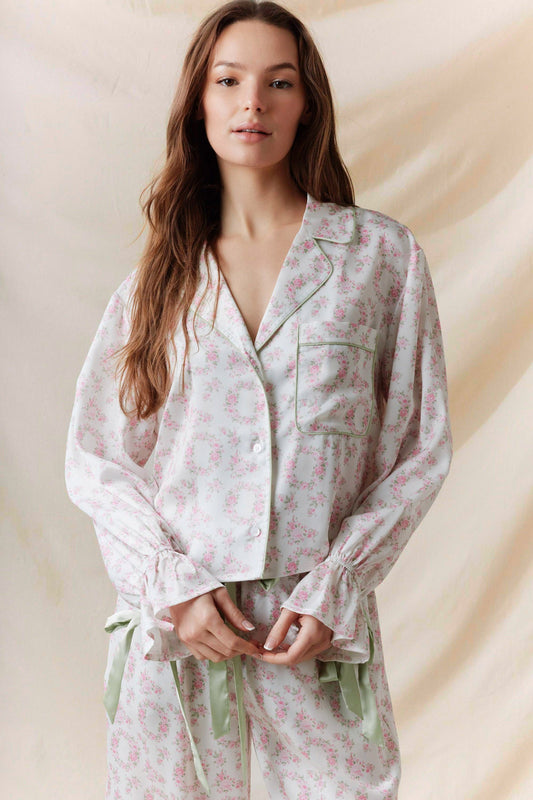 The Sara Anne Satin PJ Set