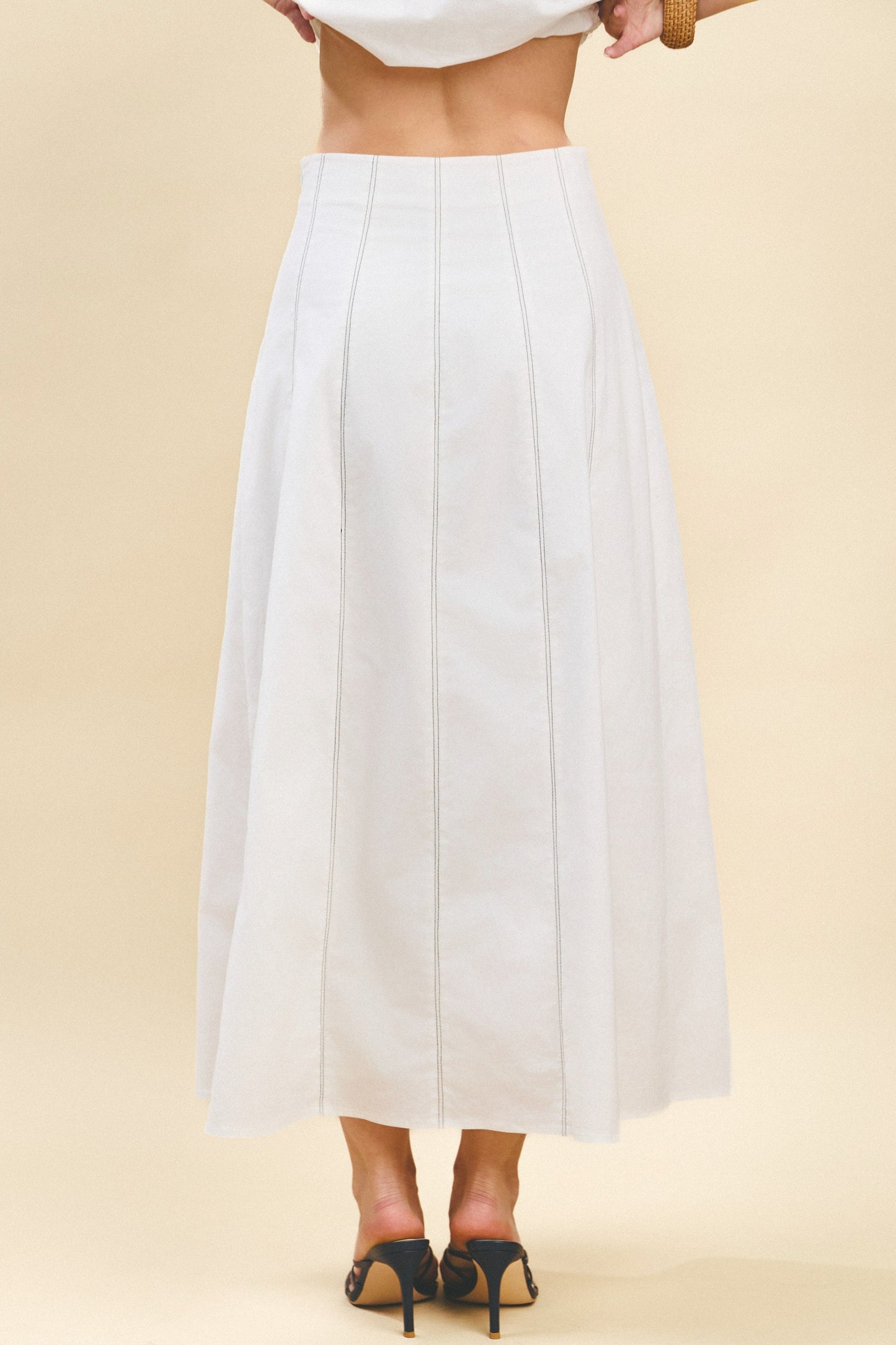 The Peyla Poplin Midi Skirt