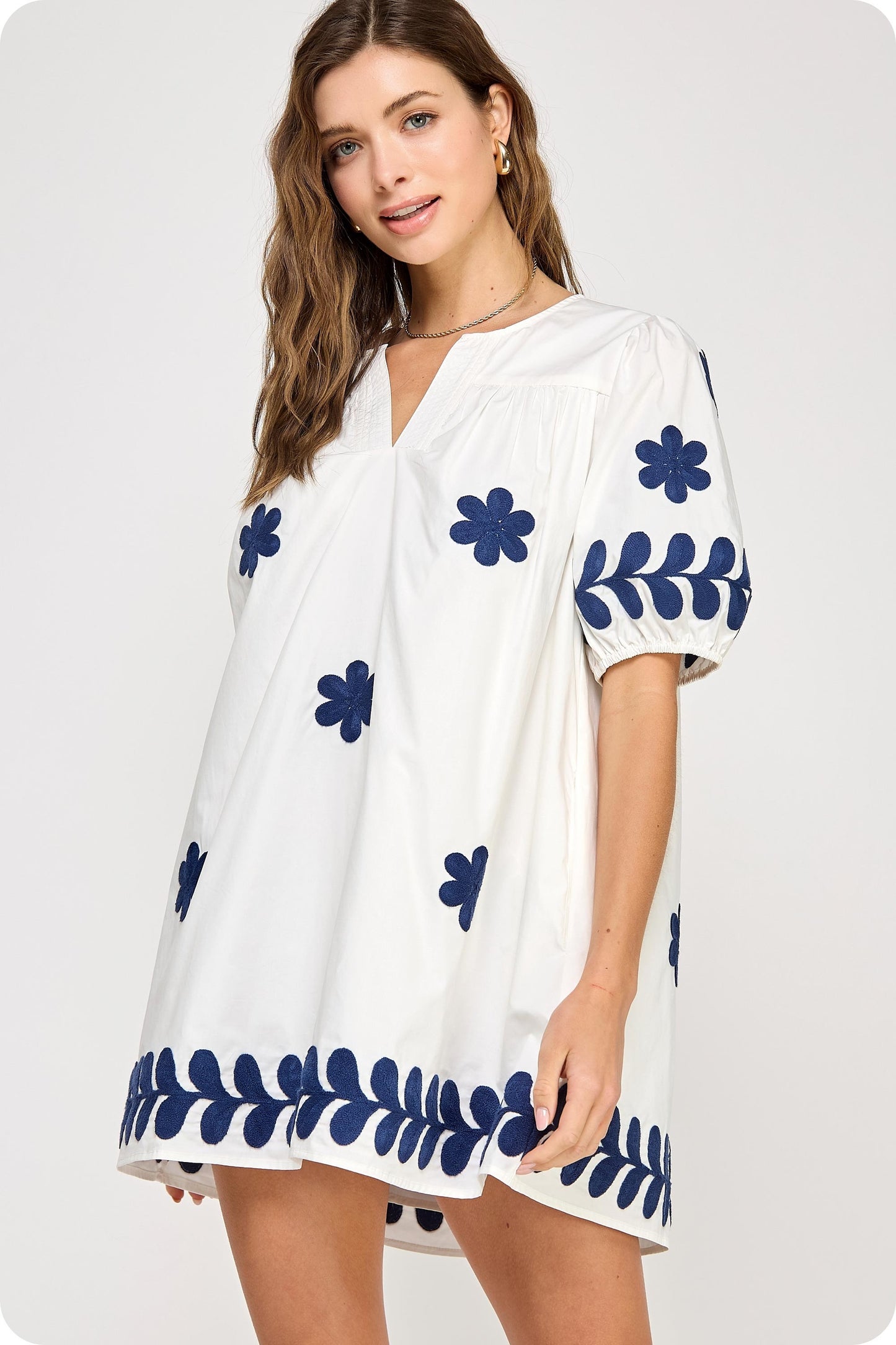 The Eva Lynn Embroidered Dress/ FINAL SALE