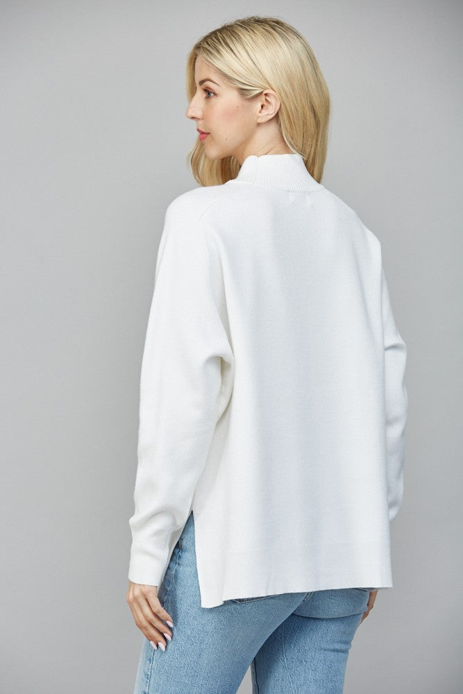 The Mela Mock Neck Sweater
