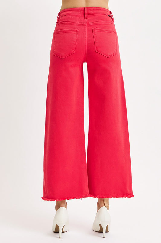 Risen/ HR Crop Wide Pants/ Scarlet
