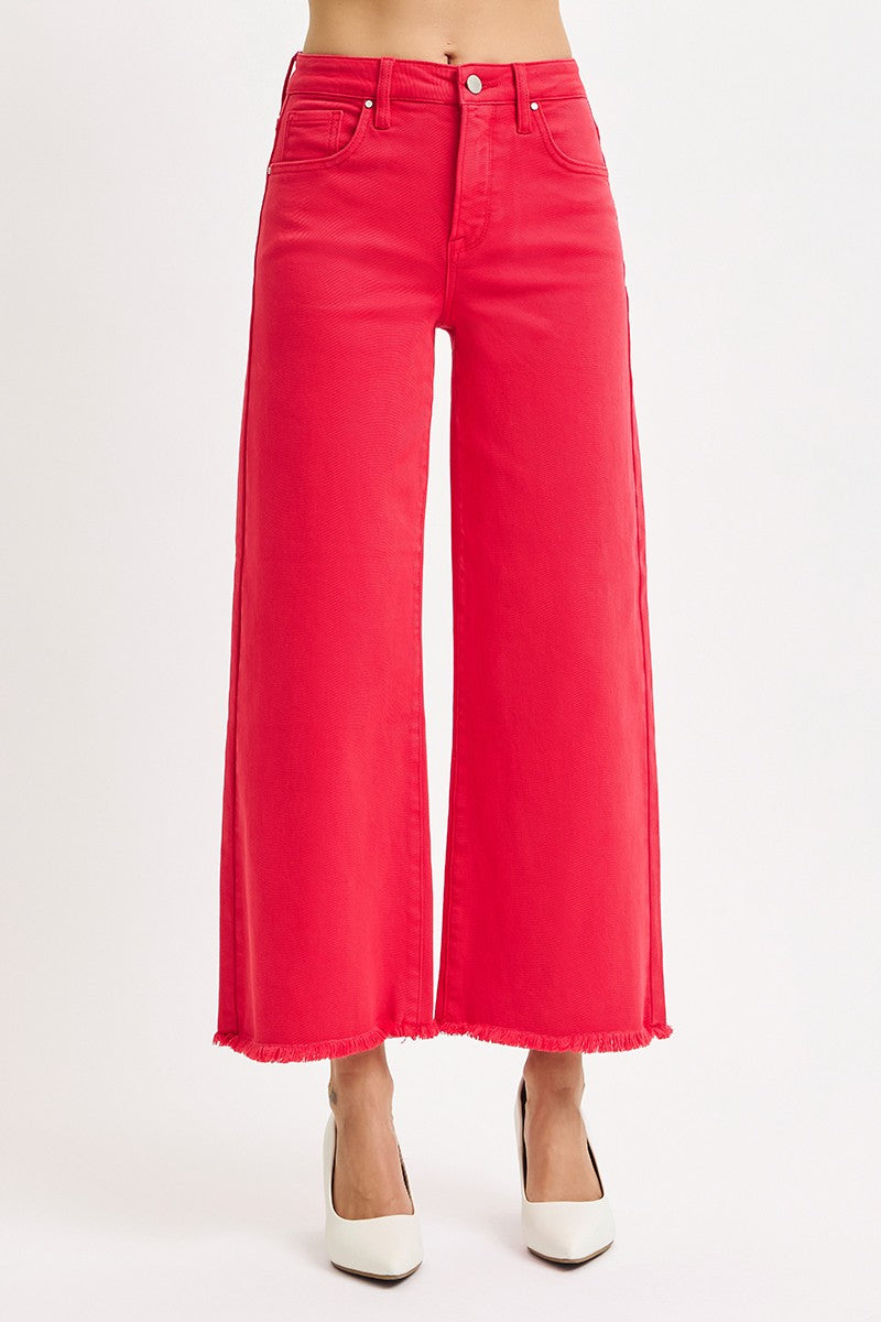 Risen/ HR Crop Wide Pants/ Scarlet