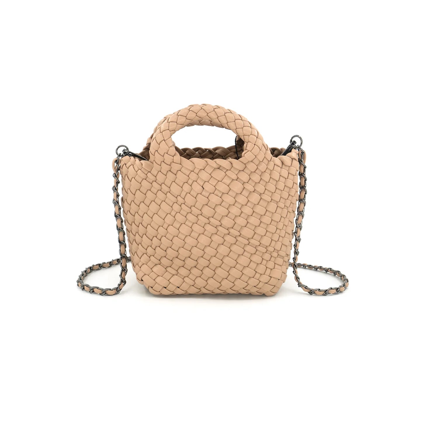 The Bray Braided Clutch/ Beige