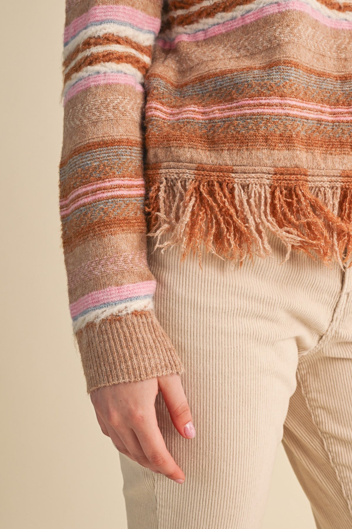 The Follie Fringe Sweater