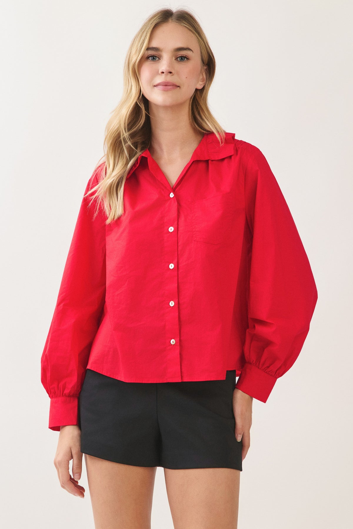 The Remmie Ruffle Neck Top