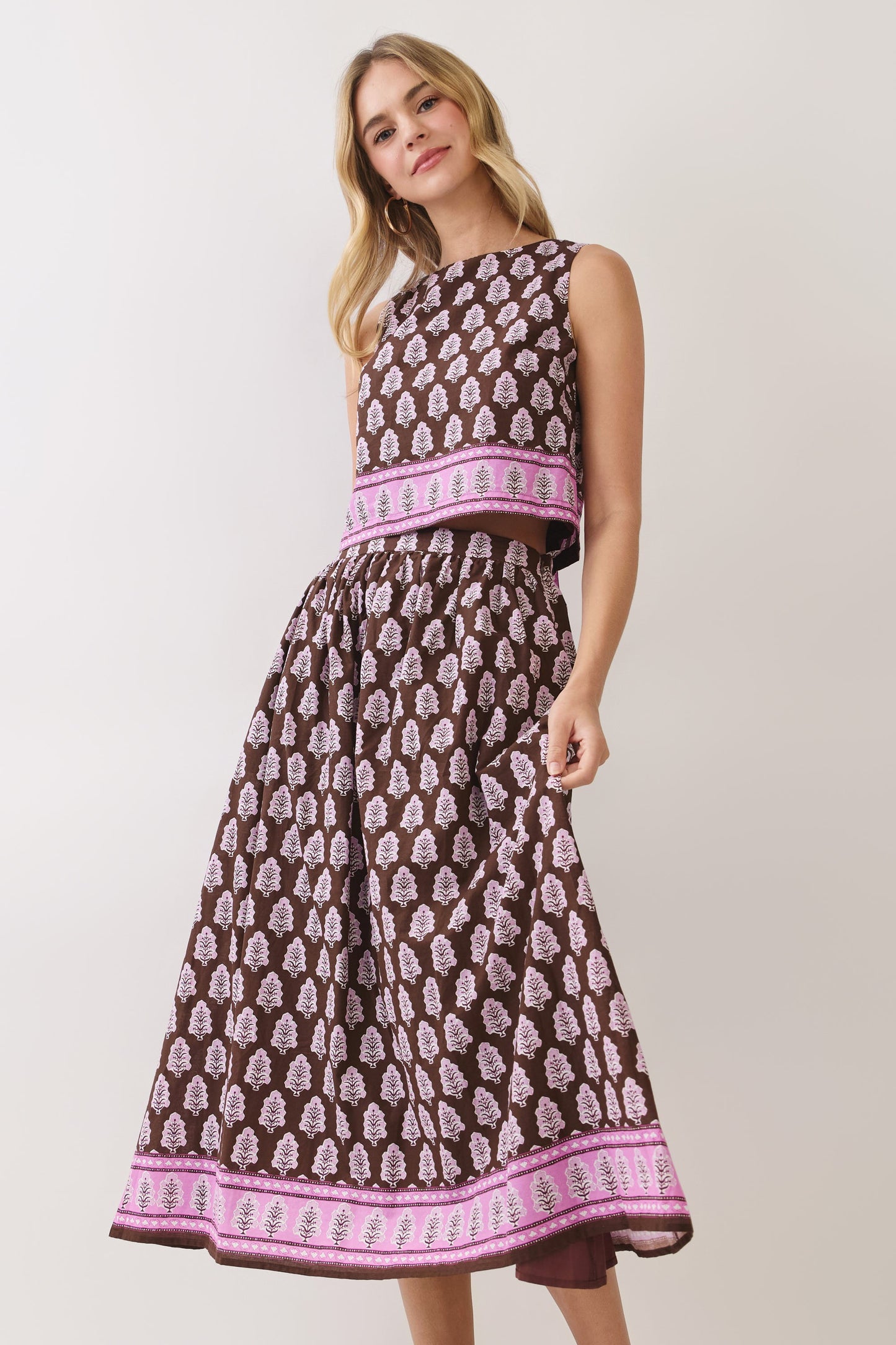 The Fawn Floral Midi Skirt