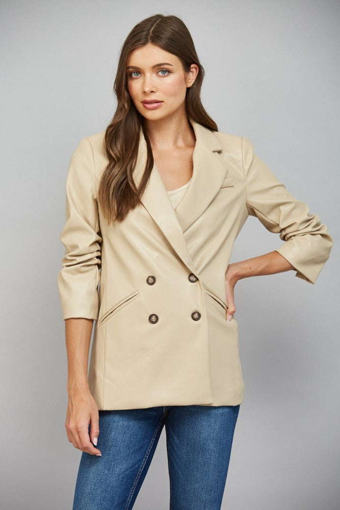 The Lennie Leather Blazer