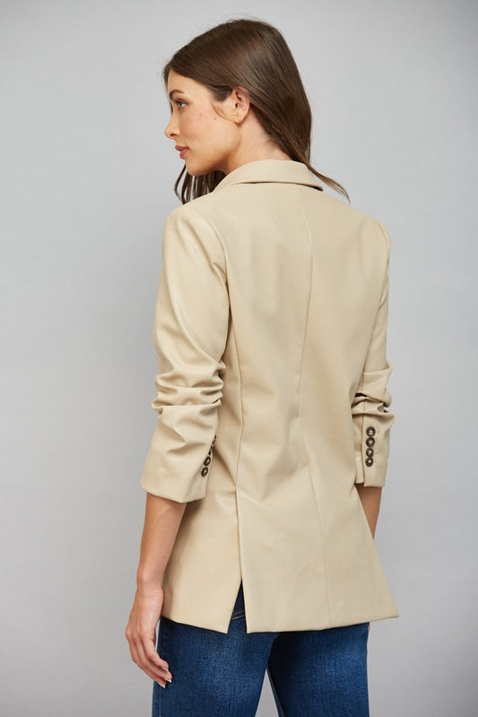 The Lennie Leather Blazer