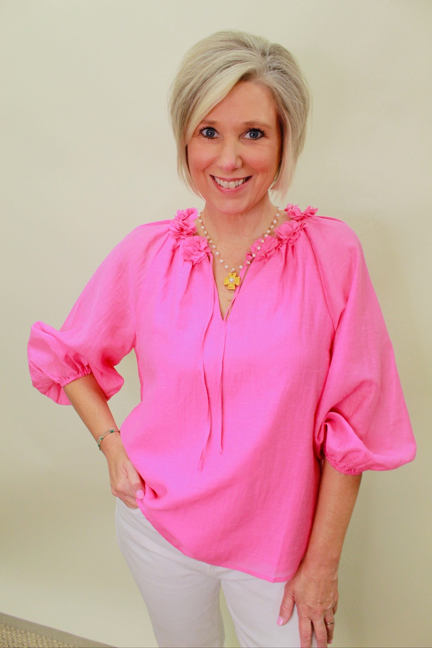 Jade/ The Fawna Flower Top
