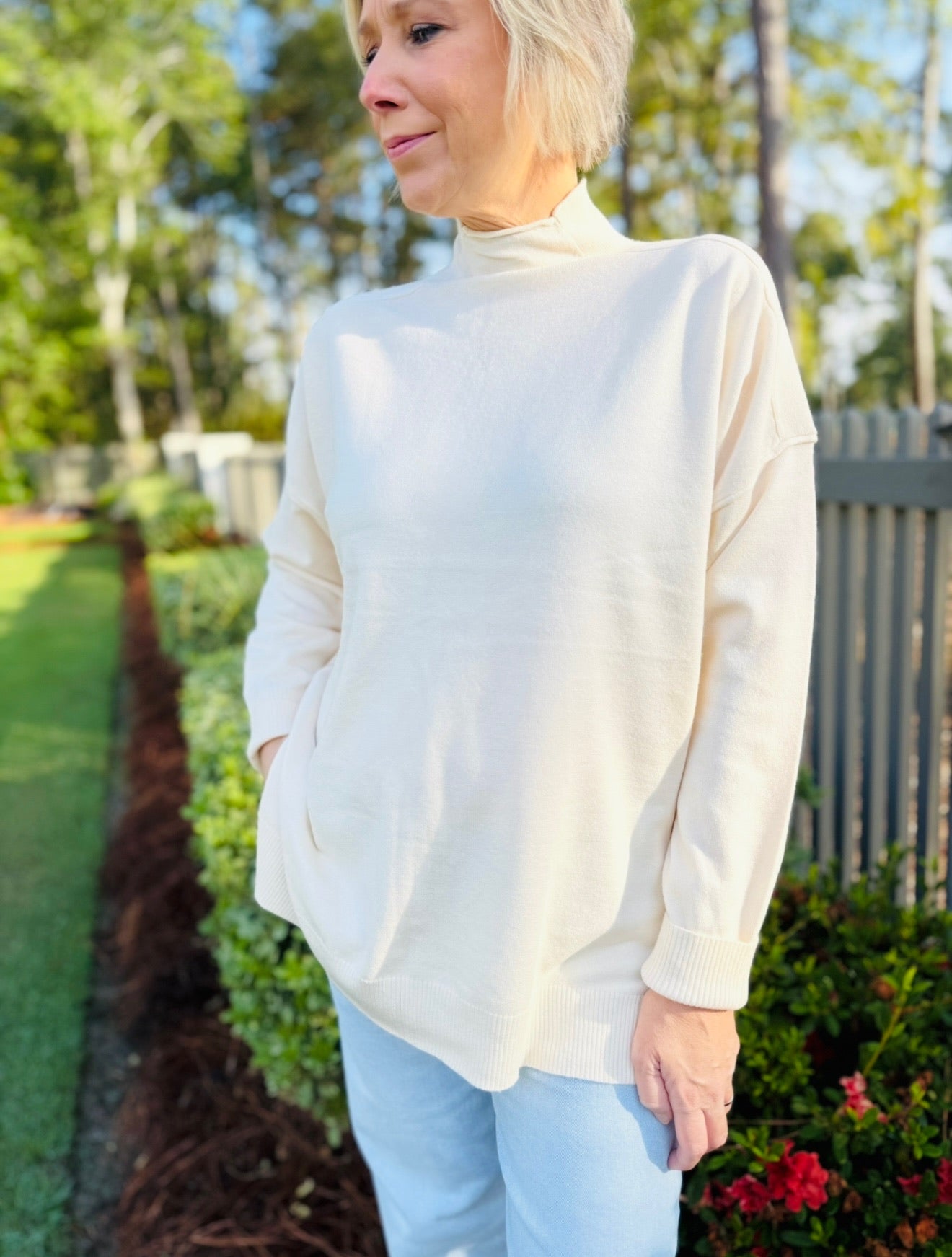The Rover Raw Edge Sweater
