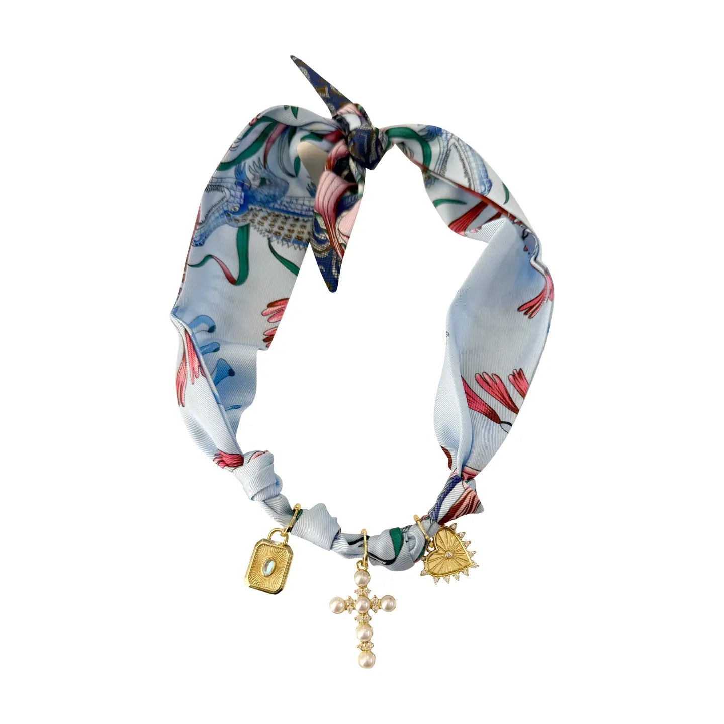 The Tristan Multi Charm Scarf Necklace