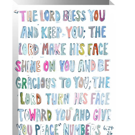 Numbers 6:24-26 Acrylic Block/ Pink