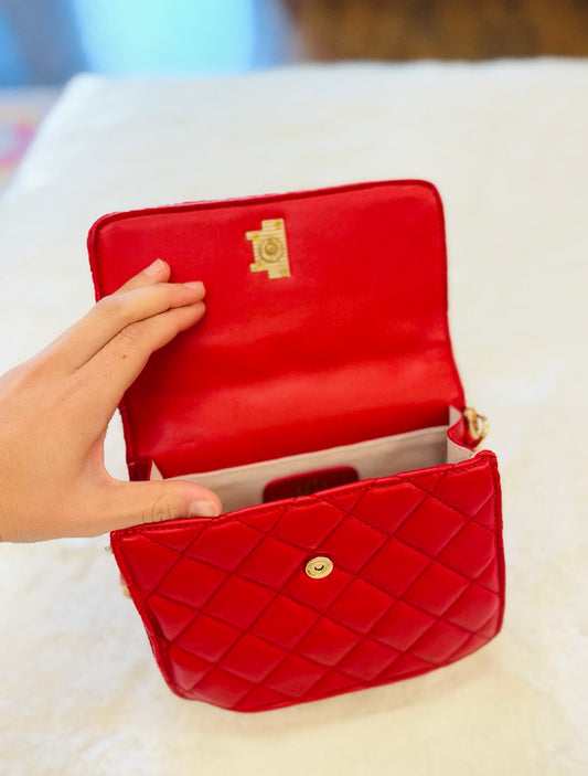 The Evelyn Crossbody/ Red SQ