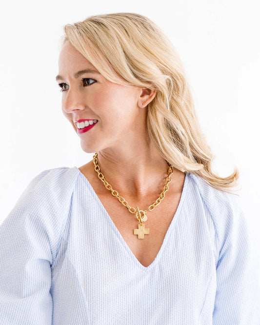 Susan Shaw/ Cross Toggle Necklace